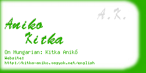 aniko kitka business card
